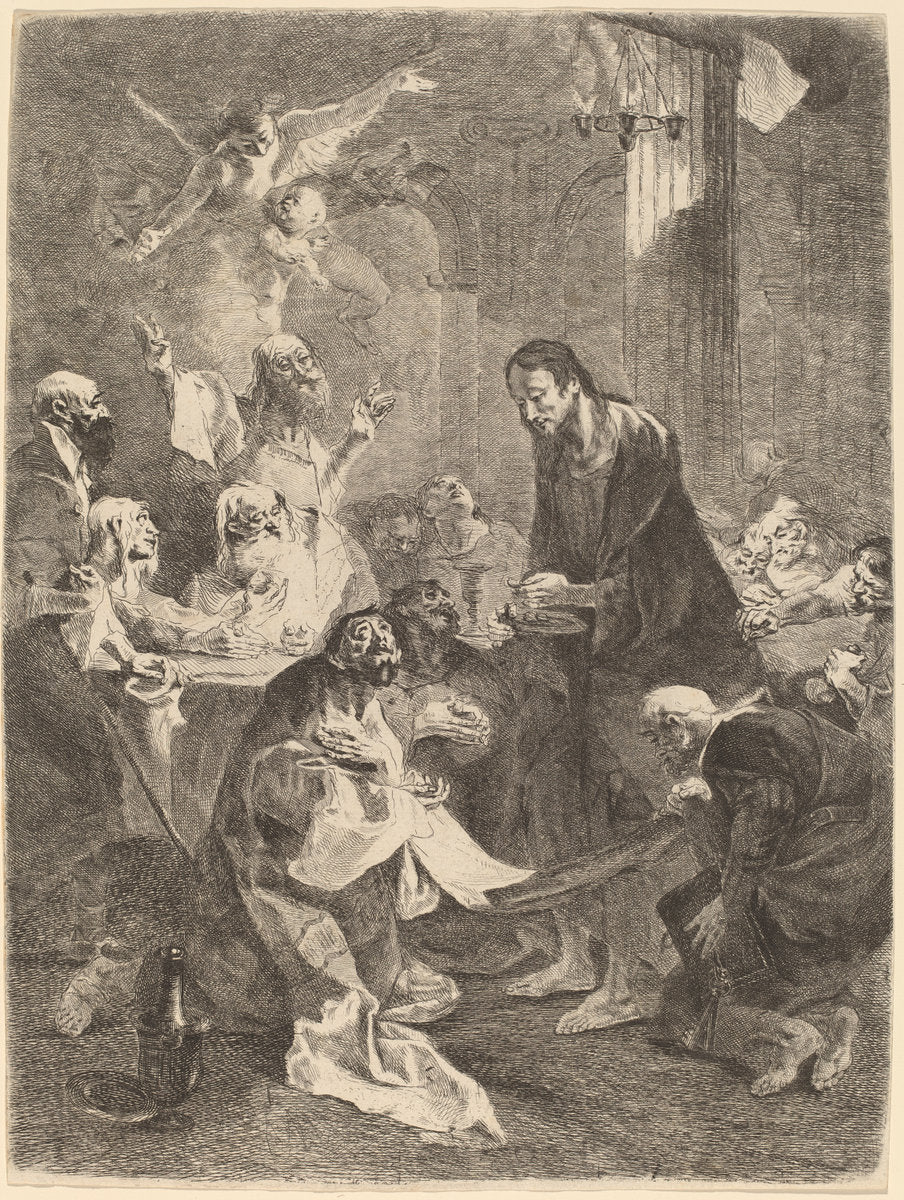 The Institution of the Eucharist by Franz Anton Maulbertsch (Austrian, 1724 - 1796), 16X12"(A3)Poster Print