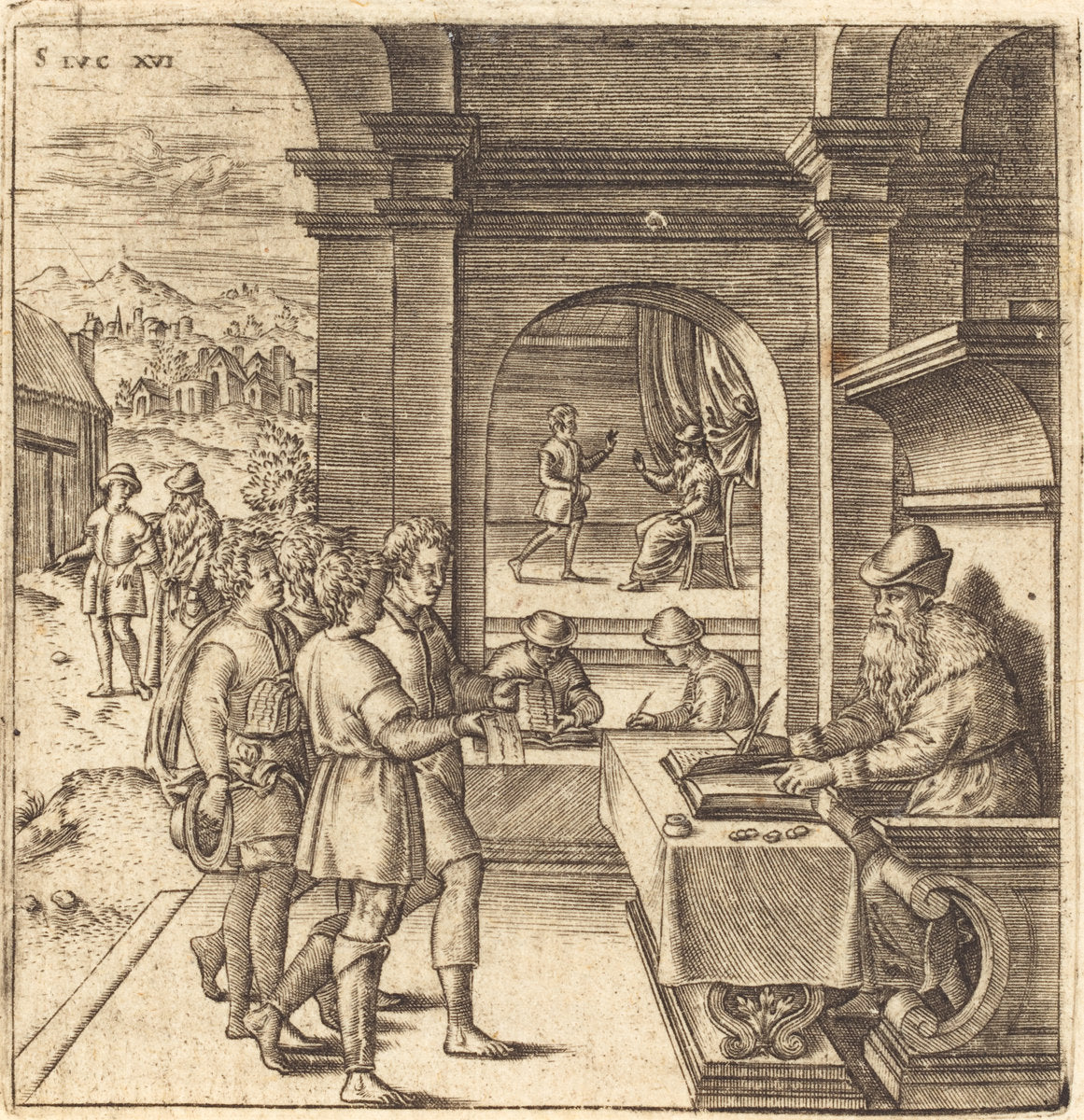 The Dishonest Steward by Léonard Gaultier (French, 1561 - 1641), 16X12"(A3)Poster Print