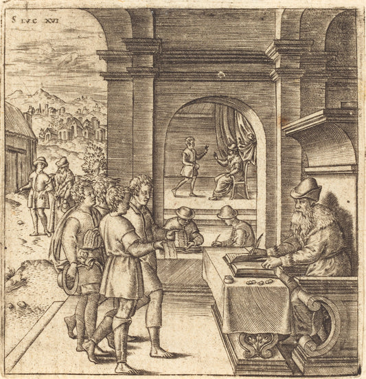 The Dishonest Steward by Léonard Gaultier (French, 1561 - 1641), 16X12"(A3)Poster Print
