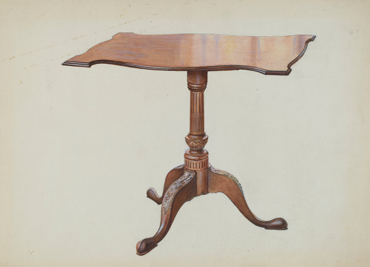 Side Table by Henry Moore (American, active c. 1935), 16X12"(A3)Poster Print