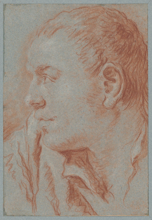 Head of a Young Man in Profile by Giovanni Battista Tiepolo (Venetian, 1696 - 1770), 16X12"(A3)Poster Print