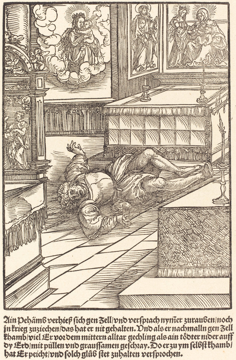 Ain Pehamss verheiss sich gen Zell ... by Master of the Miracles of Mariazell (German, active early 16th century), 16X12"(A3)Poster Print