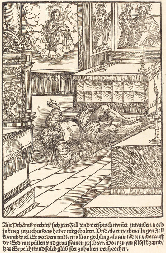 Ain Pehamss verheiss sich gen Zell ... by Master of the Miracles of Mariazell (German, active early 16th century), 16X12"(A3)Poster Print