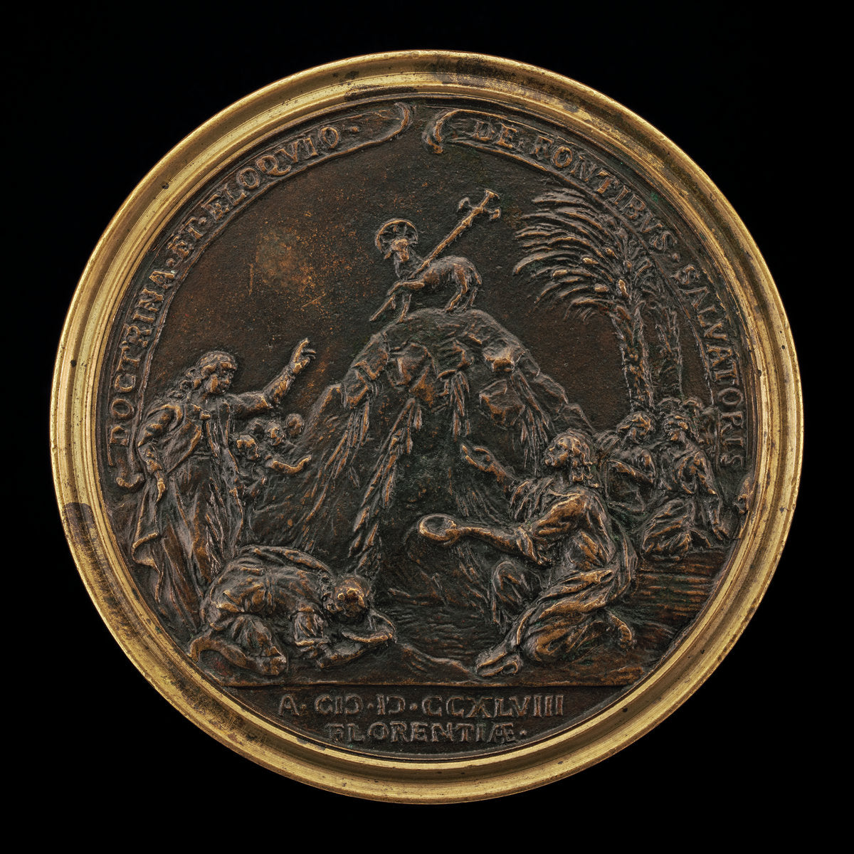 Giancarlo Rossetti Preaching with the Agnus Dei on a Mound [reverse] by Antonio Francesco Selvi (Florentine, 1679 - 1753), 16X12"(A3)Poster Print