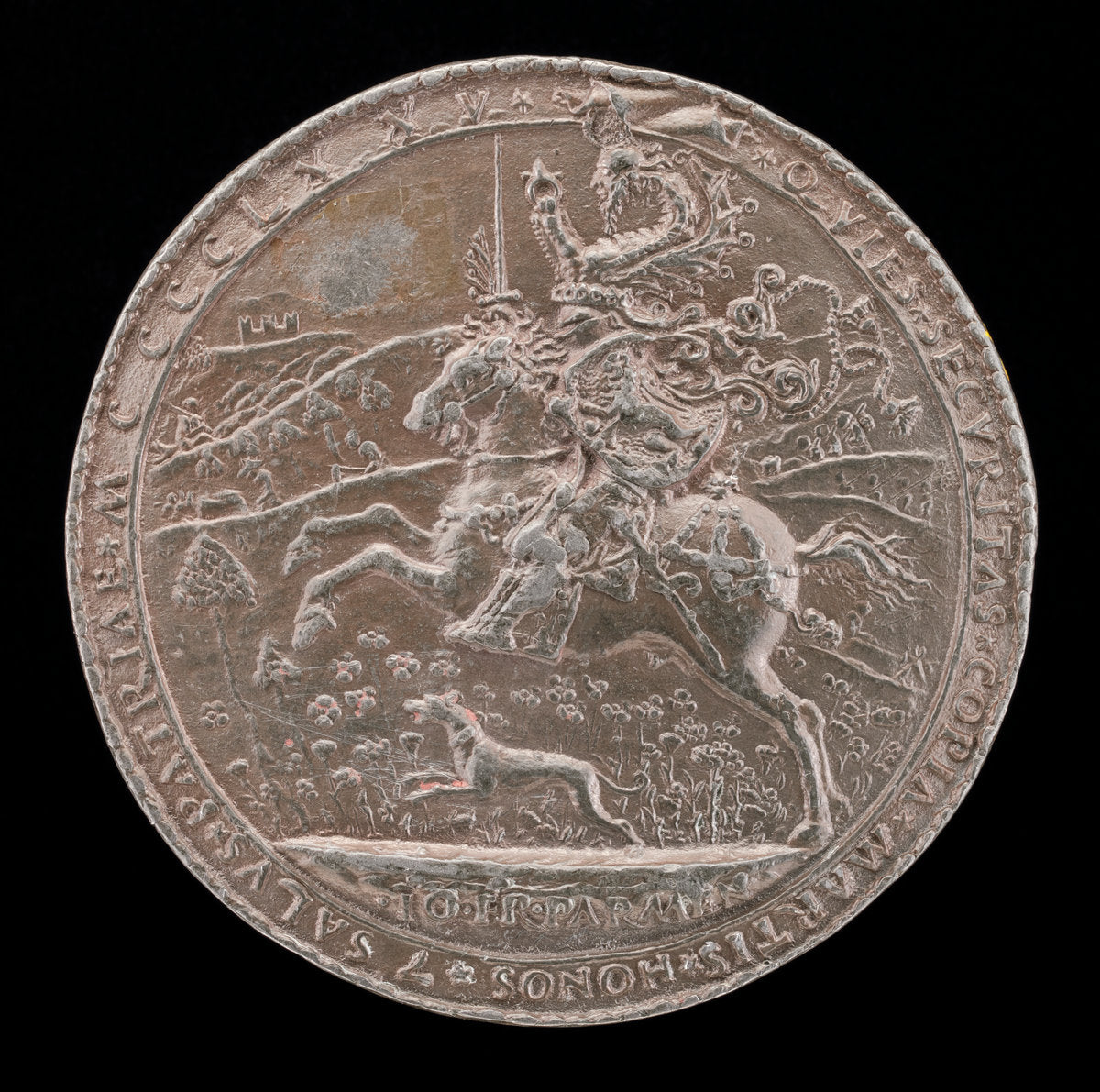Costanzo Riding in the Country [reverse] by Gianfrancesco Enzola (Italian, active 1455/1478), 16X12"(A3)Poster Print