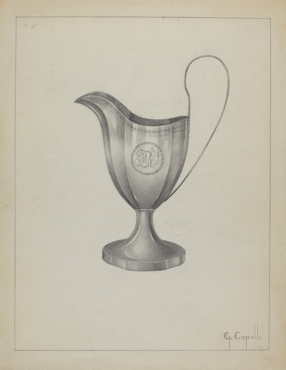 Silver Pitcher by Gordon Sanborn (American, active c. 1935), 16X12"(A3)Poster Print