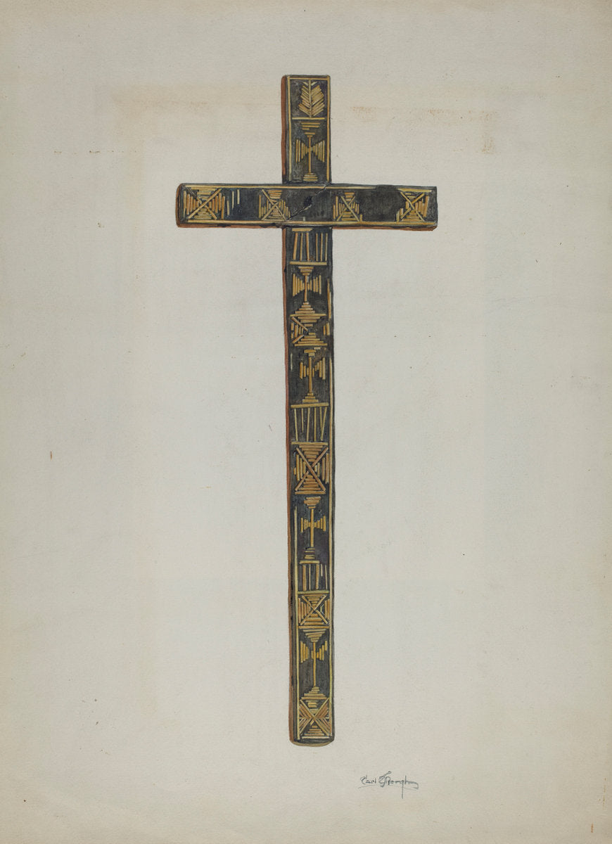 Cross by Carl O'Bergh (American, 1911 - 1978), 16X12"(A3)Poster Print