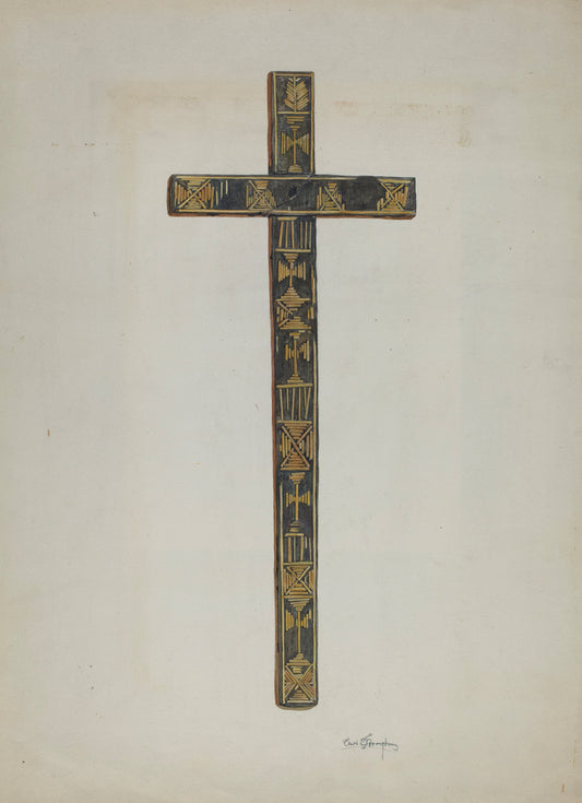 Cross by Carl O'Bergh (American, 1911 - 1978), 16X12"(A3)Poster Print