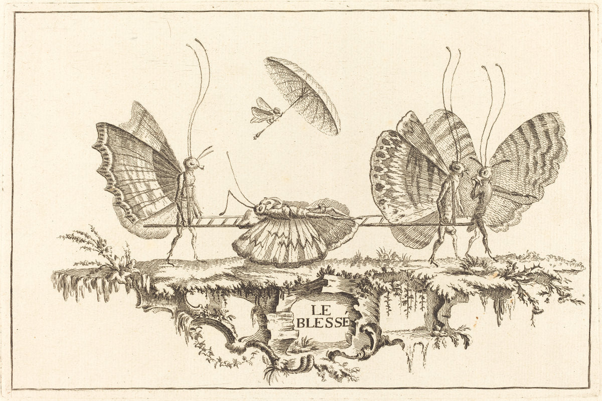 Le Damier by Charles Germain de Saint-Aubin (French, 1721 - 1786), 16X12"(A3)Poster Print