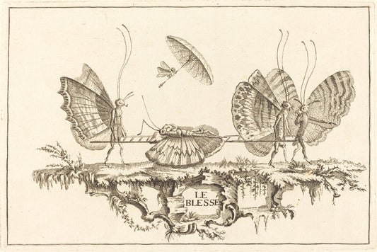 Le Damier by Charles Germain de Saint-Aubin (French, 1721 - 1786), 16X12"(A3)Poster Print