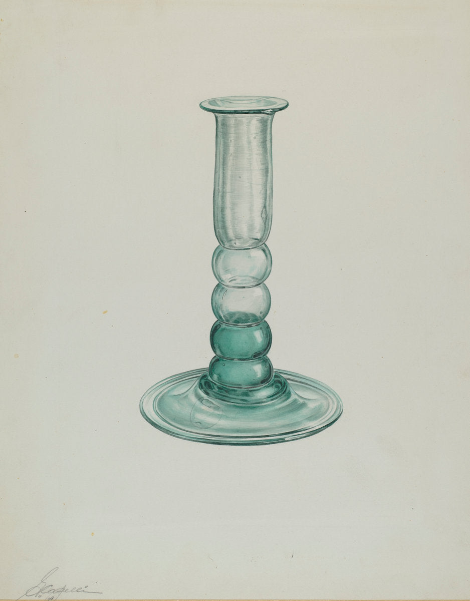 Candlestick by Giacinto Capelli (American, active c. 1935), 16X12"(A3)Poster Print