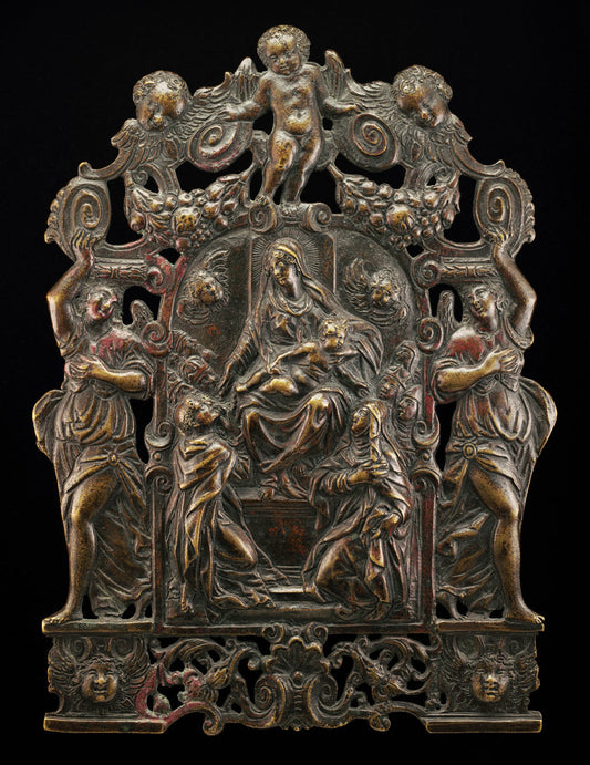 fourth quarter 16th century by Central or North Italian 16th Century (Pax with the Madonna of the Rosary), 16X12"(A3)Poster Print