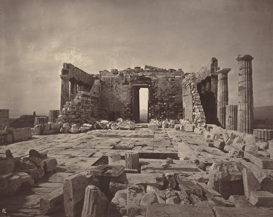 The Acropolis of Athens, plate 14 by William James Stillman (American, 1828 - 1901), 16X12"(A3)Poster Print