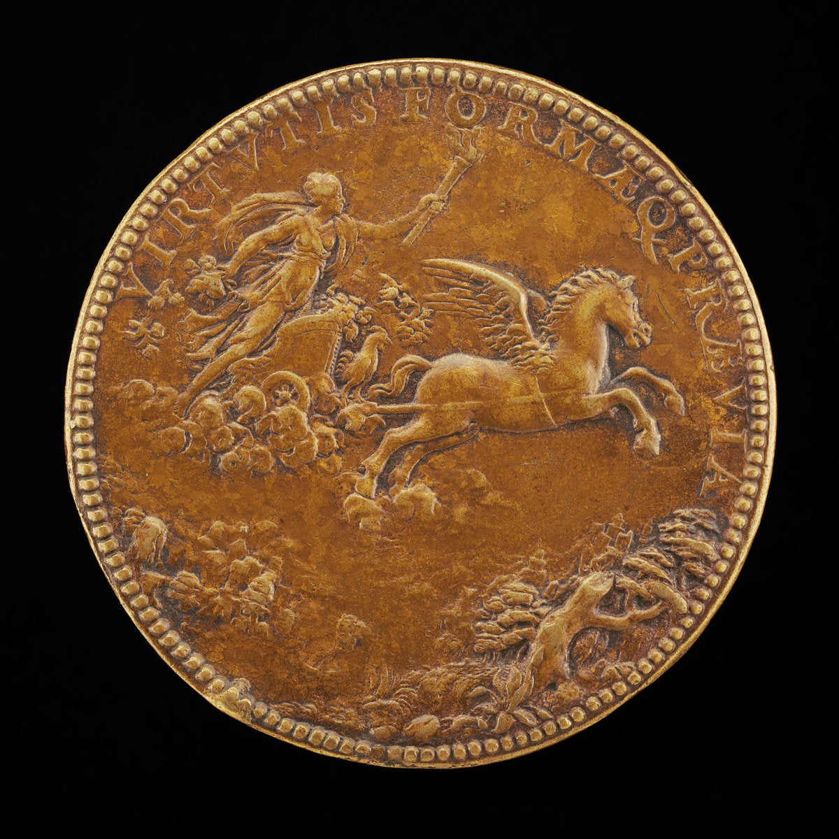 Aurora Riding through the Heavens [reverse] by Jacopo Nizzola da Trezzo (Milanese, 1515/1519  - 1589), 16X12"(A3)Poster Print