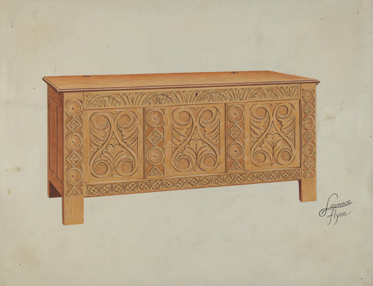 Blanket Chest by Lawrence Flynn (American, 1900 - 1973), 16X12"(A3)Poster Print