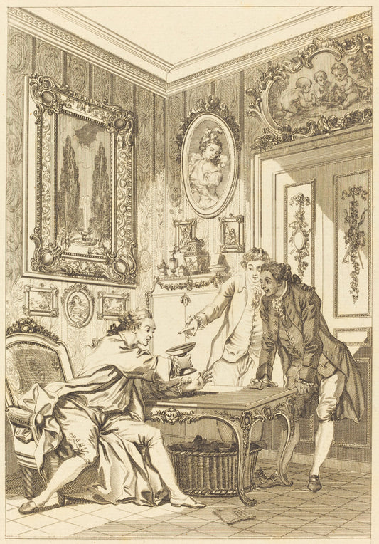La coupe enchantee by Jean-Baptiste-Michel Dupreel after Jean-Honoré Fragonard (French, active 1787 - active c. 1828), 16X12"(A3)Poster Print