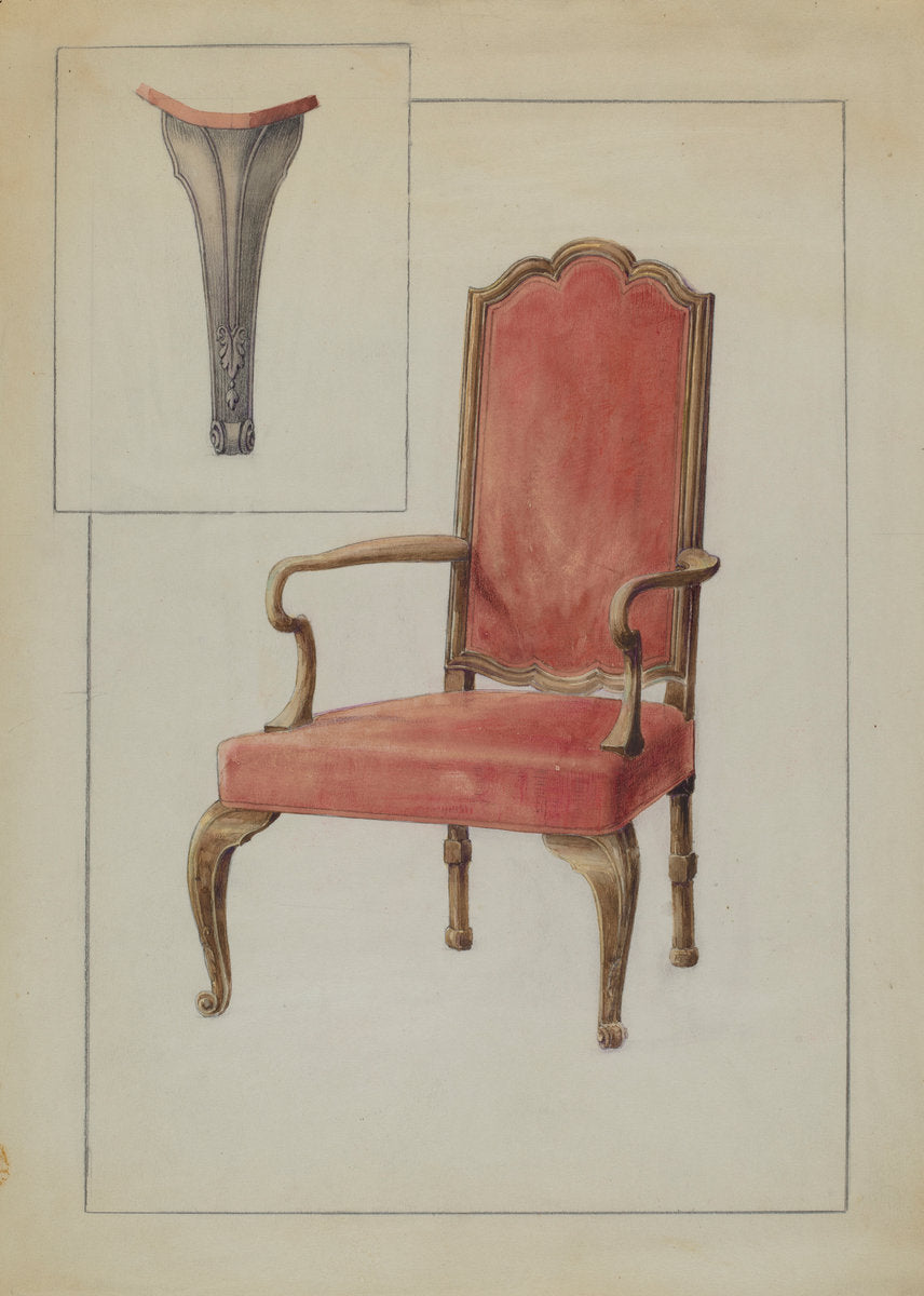Armchair by Simon Weiss (American, active c. 1935), 16X12"(A3)Poster Print
