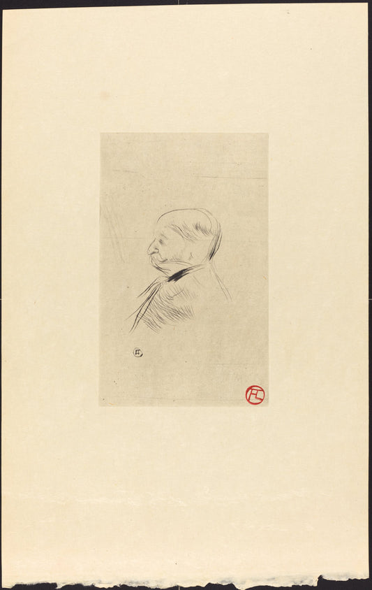 Portrait of M. X (Portrait de M. X) by Henri de Toulouse-Lautrec (French, 1864 - 1901), 16X12"(A3)Poster Print