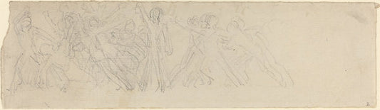 Antique Battle Scene (?) by John Flaxman (British, 1755 - 1826), 16X12"(A3)Poster Print