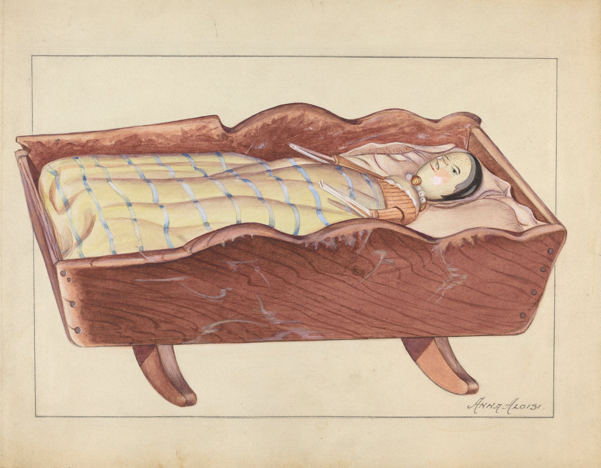 Cradle by Anna Aloisi (American, born c. 1890, died early 1950s), 16X12"(A3)Poster Print