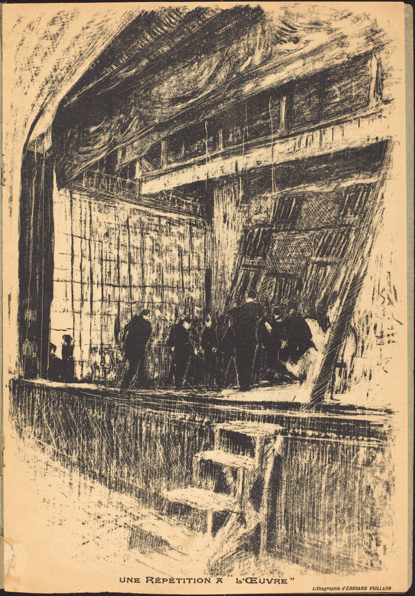 Une répétition à L'Oeuvre, Program for L'Oasis by Edouard Vuillard (French, 1868 - 1940), 16X12"(A3)Poster Print