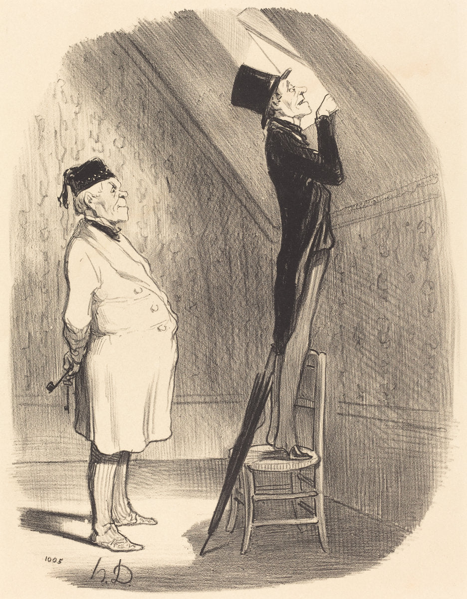 Oh! quant a la vue, vous ne trouverez pas mieux qu'ici! by Honoré Daumier (French, 1808 - 1879), 16X12"(A3)Poster Print