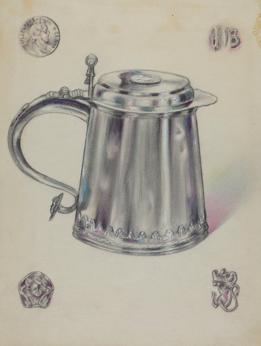 Silver Tankard by Karl Joubert (American, active c. 1935), 16X12"(A3)Poster Print