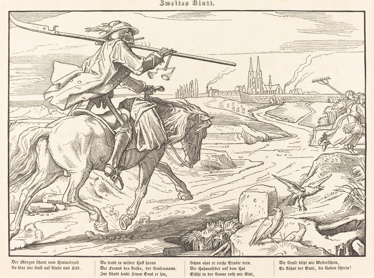 Auch ein Todtentanz II by Alfred Rethel (German, 1816 - 1859), 16X12"(A3)Poster Print