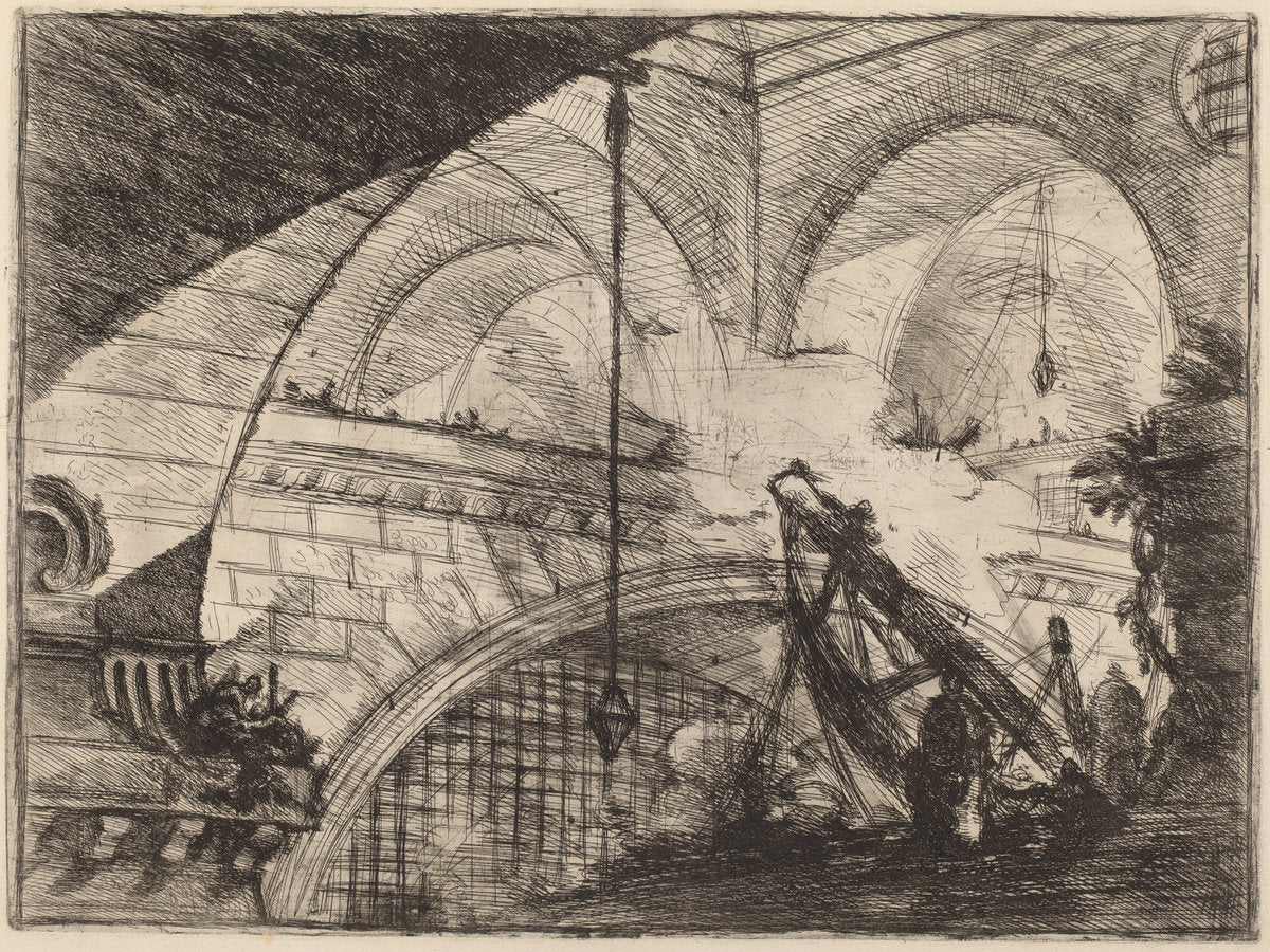 The Arch with a Shell Ornament by Giovanni Battista Piranesi (Italian, 1720 - 1778), 16X12"(A3)Poster Print