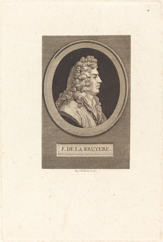 Jean de La Bruyere by Augustin de Saint-Aubin (French, 1736 - 1807), 16X12"(A3)Poster Print