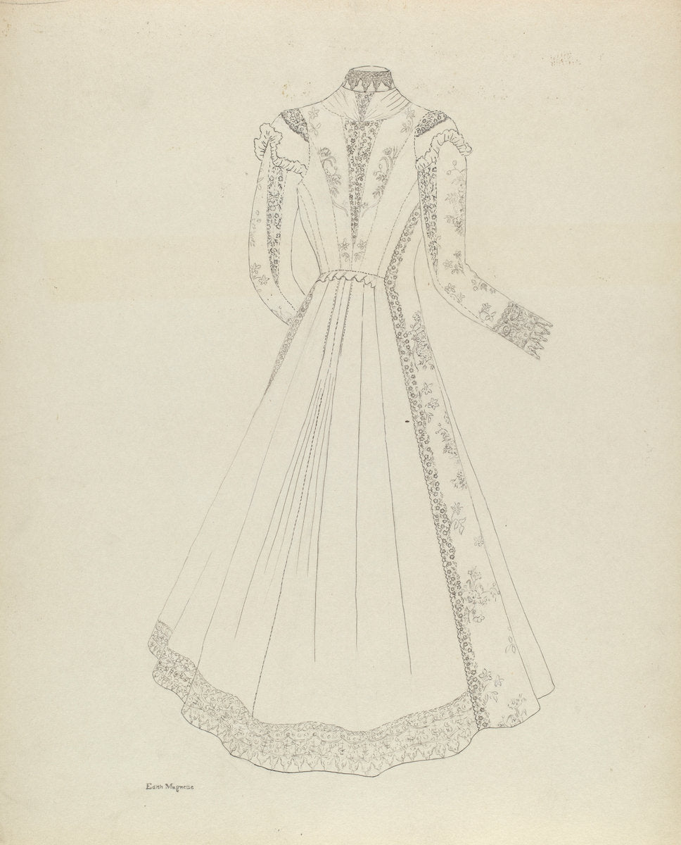 Dress by Edith Magnette (American, active c. 1935), 16X12"(A3)Poster Print