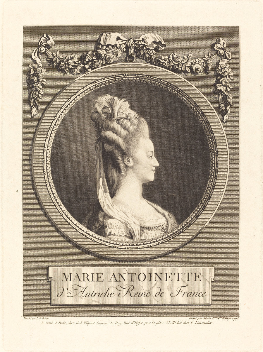 Marie-Antoinette by Marie Louise Adelaide Boizot after Louis-Simon Boizot (French, 1744 - 1800), 16X12"(A3)Poster Print