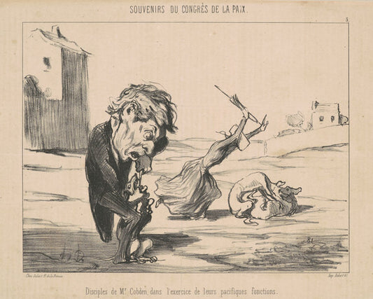 Disciples de M. Cobden by Honoré Daumier (French, 1808 - 1879), 16X12"(A3)Poster Print