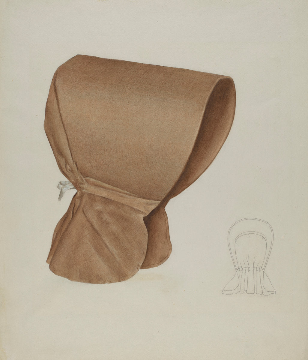 Shaker Bonnet by Elizabeth Moutal (American, active c. 1935), 16X12"(A3)Poster Print