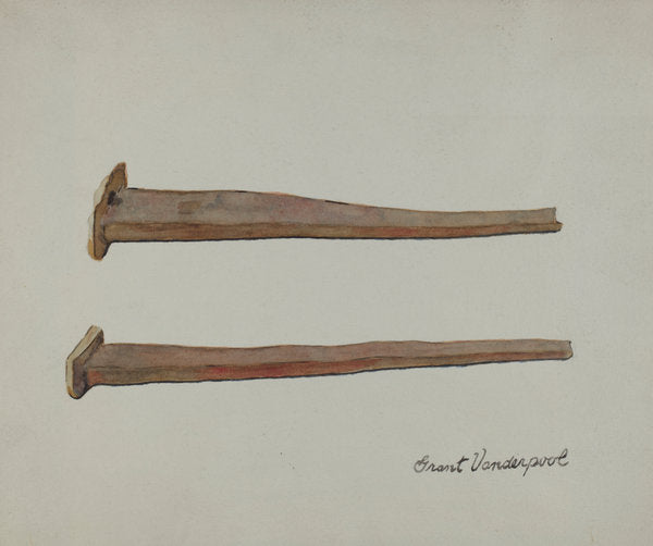 Handwrought Nails by Grant Vanderpool (American, active c. 1935), 16X12"(A3)Poster Print