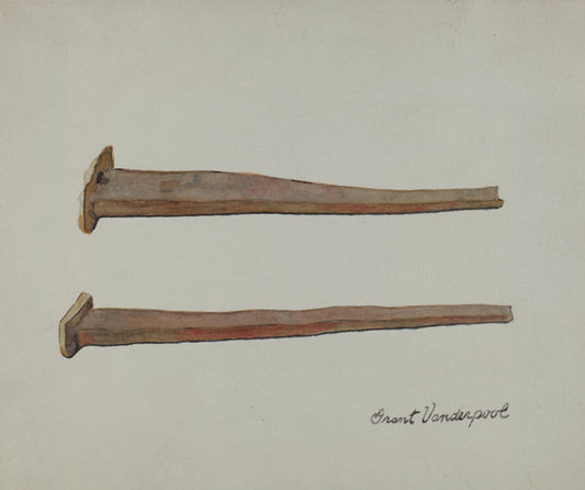 Handwrought Nails by Grant Vanderpool (American, active c. 1935), 16X12"(A3)Poster Print