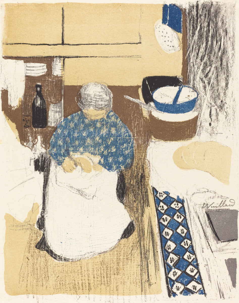 The Cook (La cuisiniere) by Edouard Vuillard (French, 1867 - 1939), 16X12"(A3)Poster Print