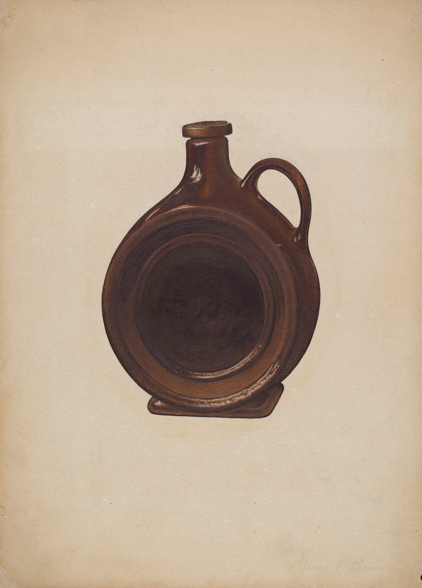 Pottery Jug by George C. Brown (American, active c. 1935), 16X12"(A3)Poster Print