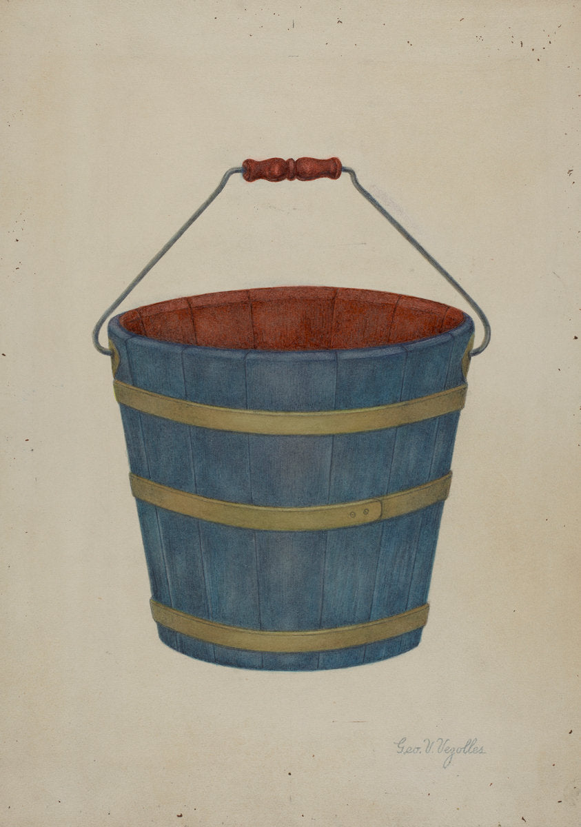 Shaker Bucket by George V. Vezolles (American, 1885 - 1956), 16X12"(A3)Poster Print