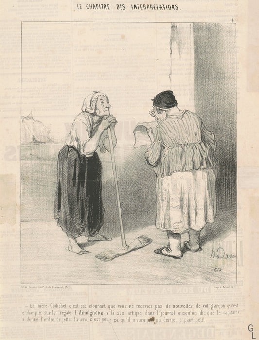 Eh! Mère Godichet c'est pas étonnant ... by Honoré Daumier (French, 1808 - 1879), 16X12"(A3)Poster Print