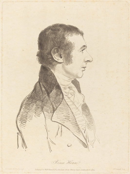 Prince Hoare by William Daniell after George Dance II (British, 1769 - 1837), 16X12"(A3)Poster Print