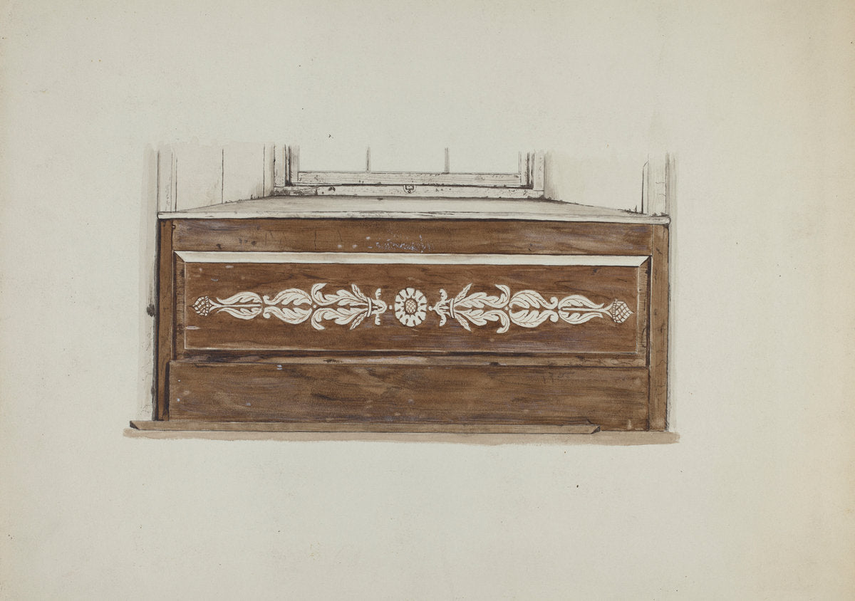 Decorative Panel Under Window by Albert Pratt (American, active c. 1935), 16X12"(A3)Poster Print