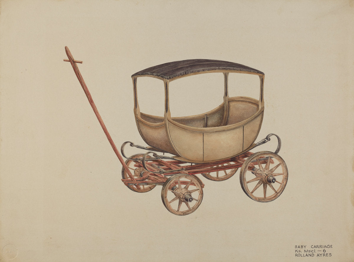 Baby Carriage by Rolland Ayres (American, active c. 1935), 16X12"(A3)Poster Print