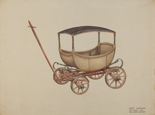 Baby Carriage by Rolland Ayres (American, active c. 1935), 16X12"(A3)Poster Print