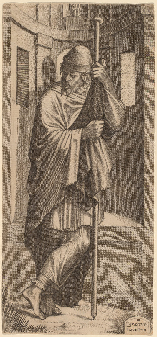 Saint James Major by Lambert Suavius (Flemish, c. 1510 - 1567), 16X12"(A3)Poster Print
