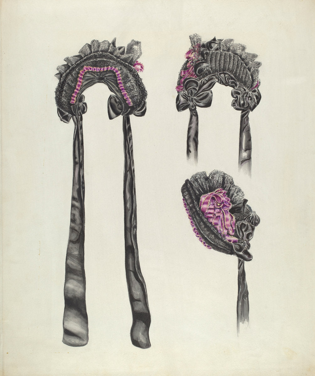 Elderly Lady's Bonnet by Al Curry (American, active c. 1935), 16X12"(A3)Poster Print