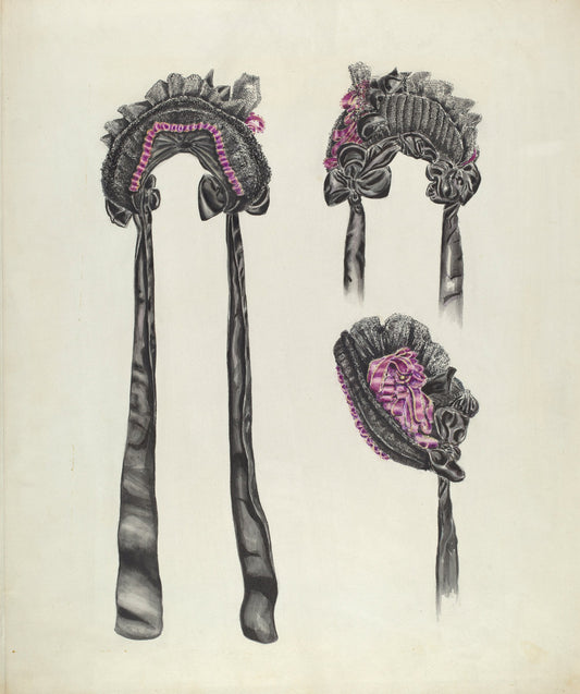 Elderly Lady's Bonnet by Al Curry (American, active c. 1935), 16X12"(A3)Poster Print