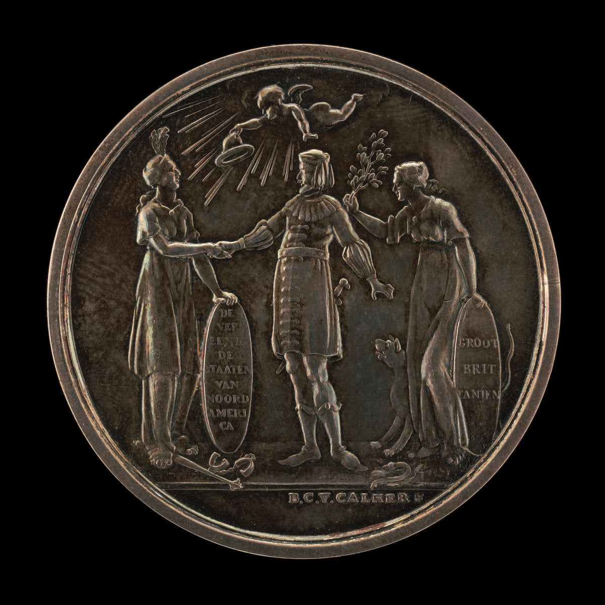 Recognition of the Independence of the United States by Friesland [obverse] by B.C.V. Calker (Dutch, active 18th century), 16X12"(A3)Poster Print