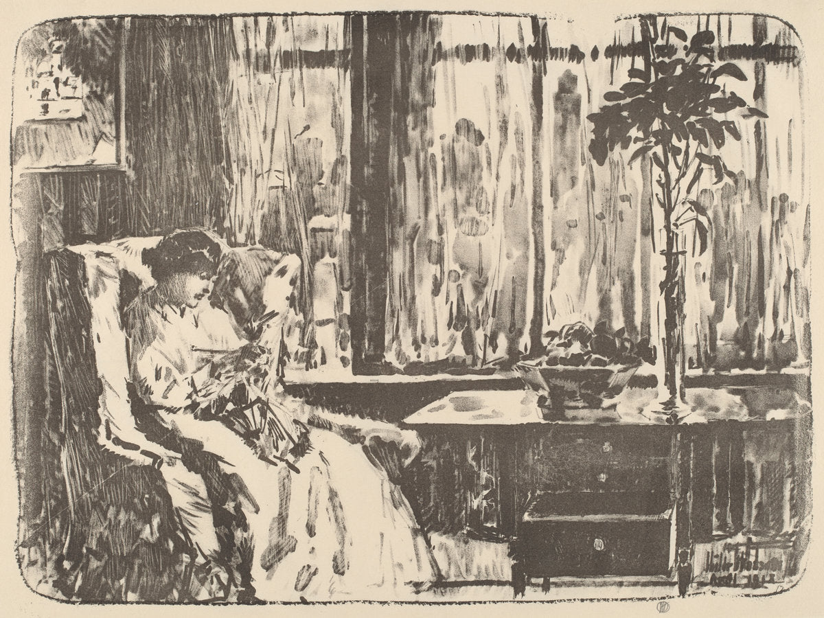 The Broad Curtain by Childe Hassam (American, 1859 - 1935), 16X12"(A3)Poster Print