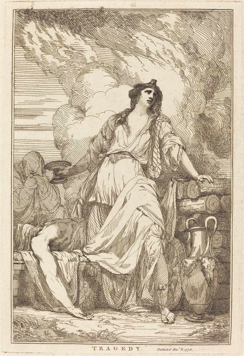 Tragedy by John Hamilton Mortimer (British, 1740 - 1779), 16X12"(A3)Poster Print